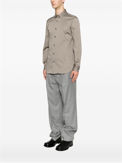 Camicia uomo Emporio Armani grigia in cotone Pima stretch EMPORIO ARMANI | EM005123AF23800U8049